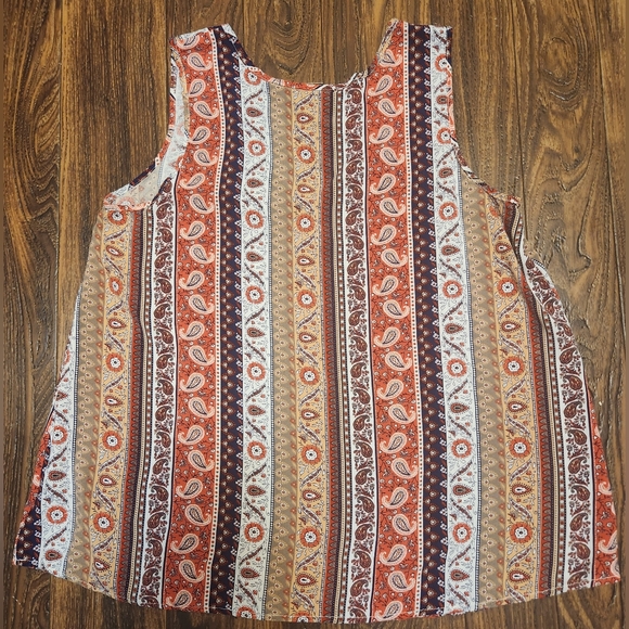 ALC‎ At Last Classics XL Colorful Paisely Sleeveless Tank Top - Picture 2 of 7